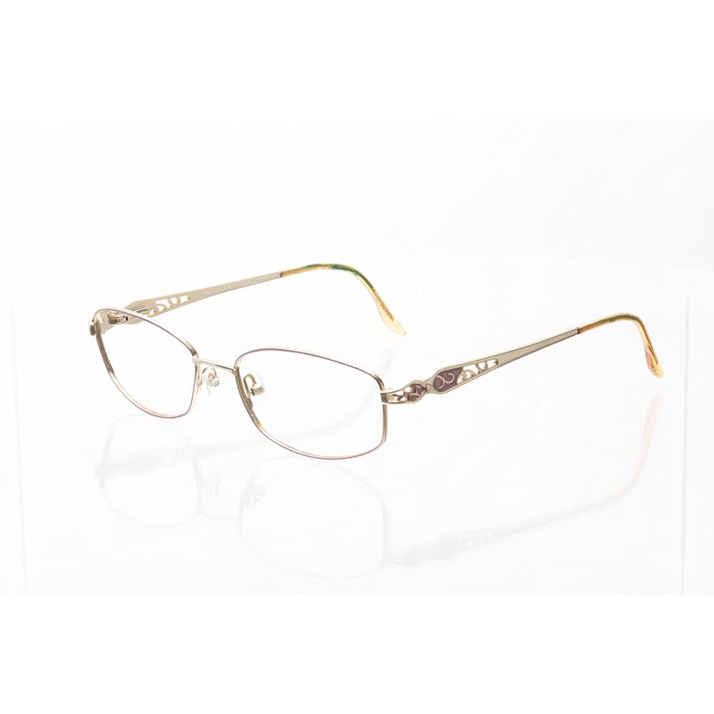 Marchon Tres Jolie 135 Sparkling Rose 53-17-135 Eyeglasses FRAMES ONLY-FAIR-READ